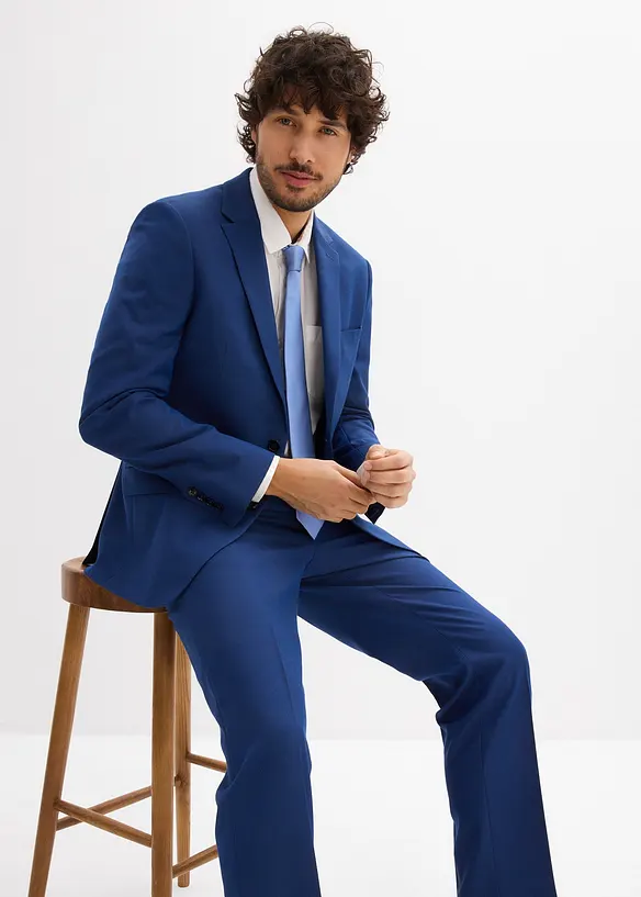 Kostym med slips (3 delar), smal passform, bonprix