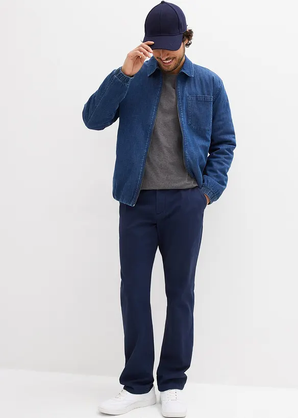 Chinos av bomull i Regular Fit, Straight, bonprix