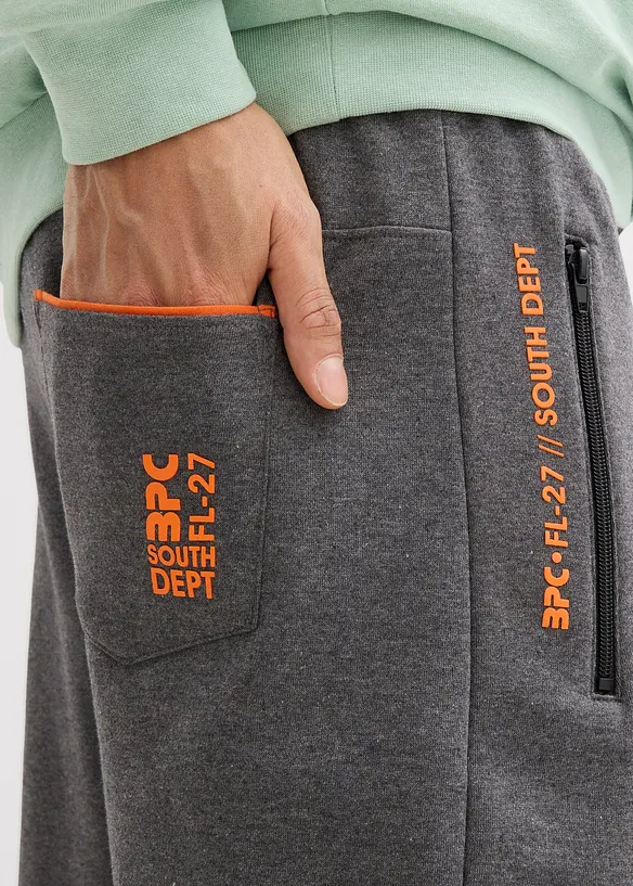 Joggingbyxa med fickor med dragkedja, bonprix