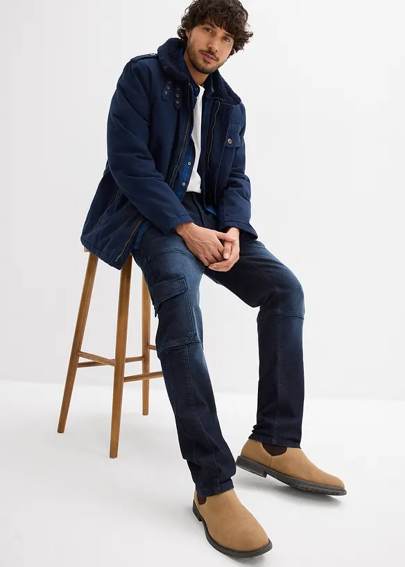 Slim Fit Cargo Stretch Jeans Straight, bonprix