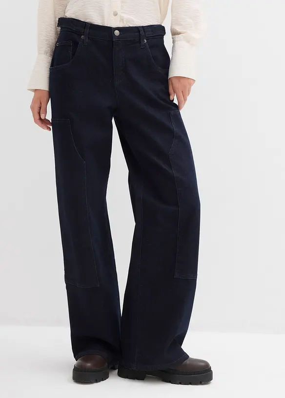 Jeans Wide Leg Mid Waist, bonprix
