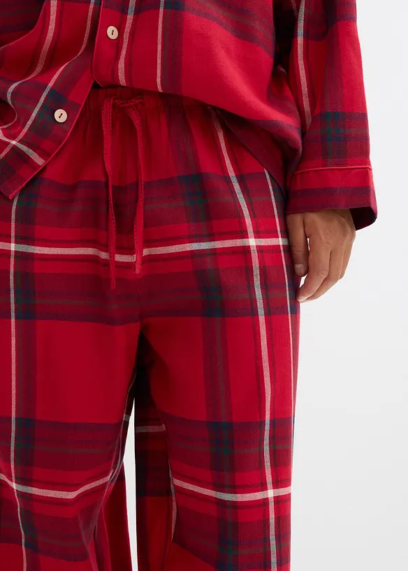 Flanellpyjamas i mjuk bomull med presentp&aring;se, bonprix