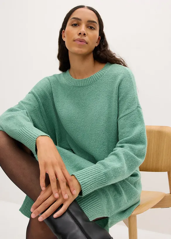 Stickad oversizekl&auml;nning, bonprix