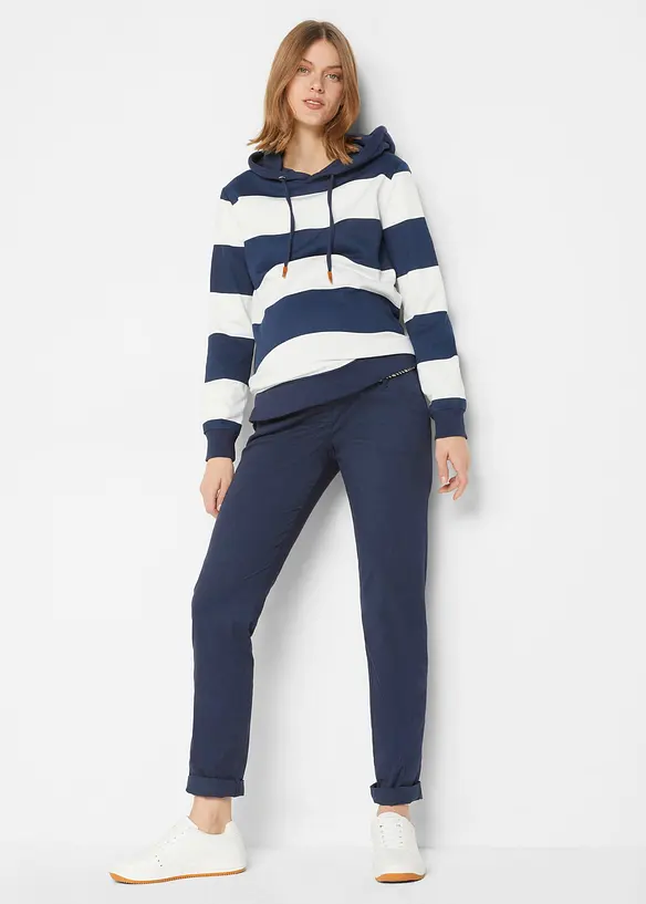 Sweatshirt med huva i bomull, bonprix