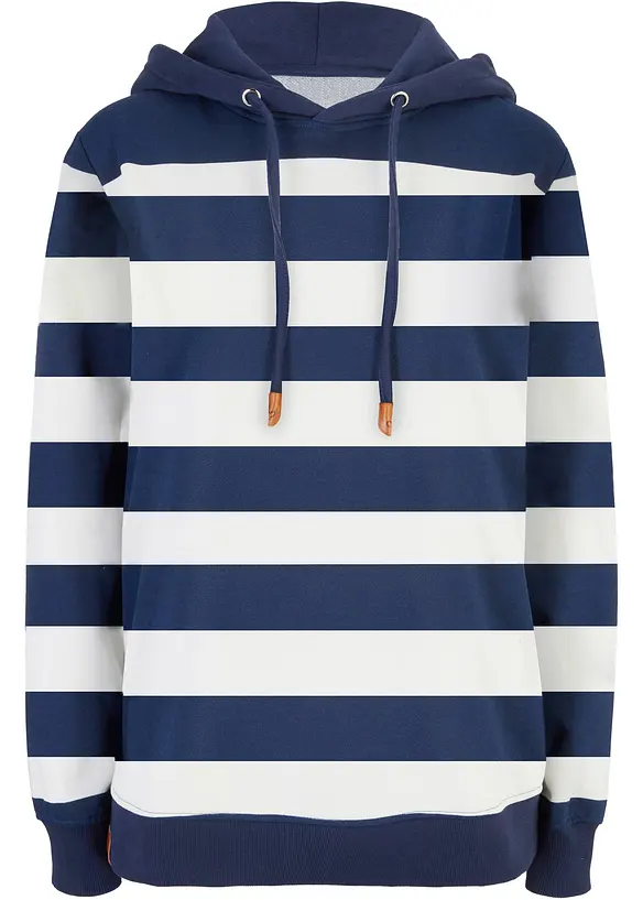 Sweatshirt med huva i bomull, bonprix