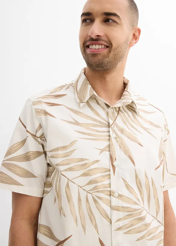 Kort&auml;rmad skjorta i ekologisk bomull, bonprix