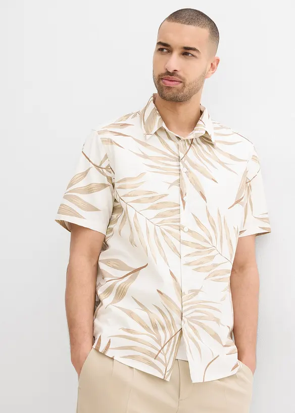 Kort&auml;rmad skjorta i ekologisk bomull, bonprix