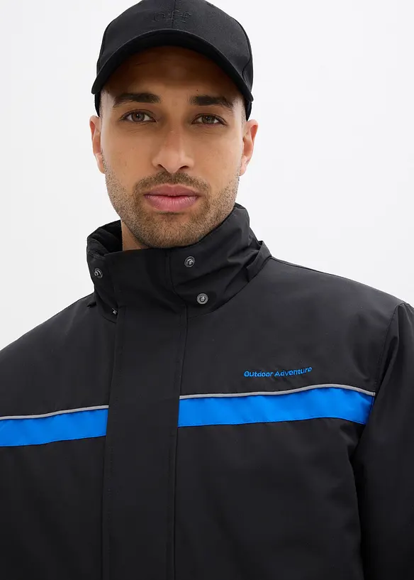 Vattentät funktionsjacka med avtagbar huva, bonprix