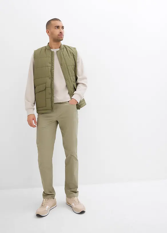 Stretchig dra p&aring;-byxa, normal passform, raka ben, bonprix