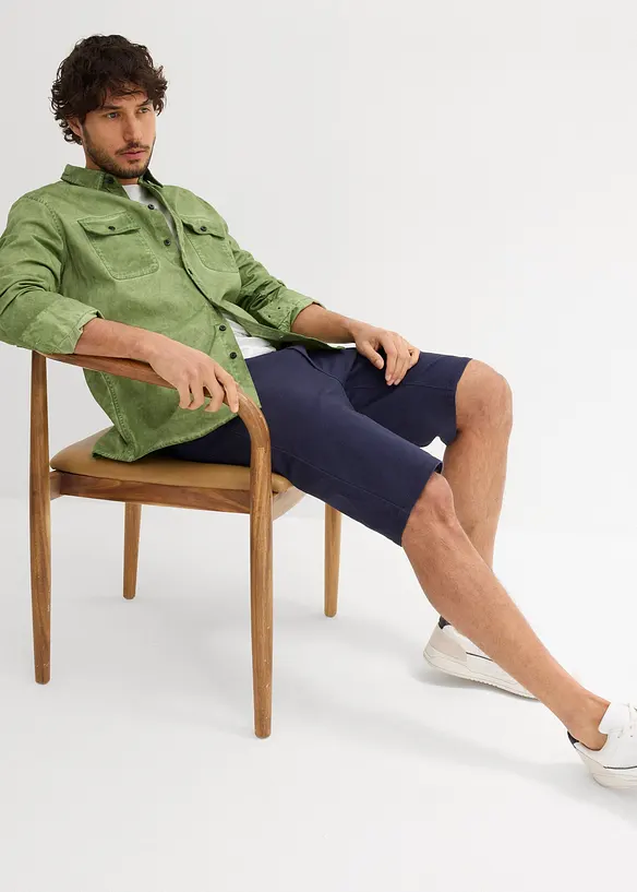 Stretchiga bermudas, normal passform (2-pack), bonprix