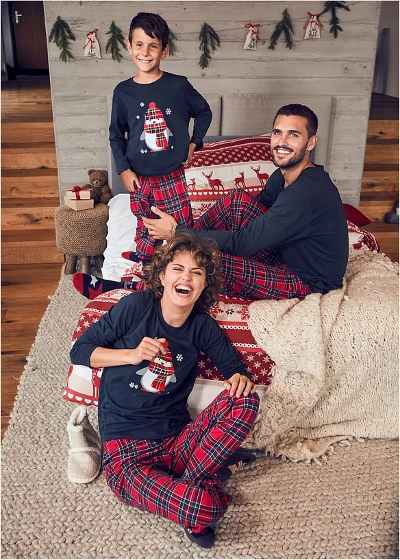 Pyjamas i ekologisk bomull (2 delar), bonprix