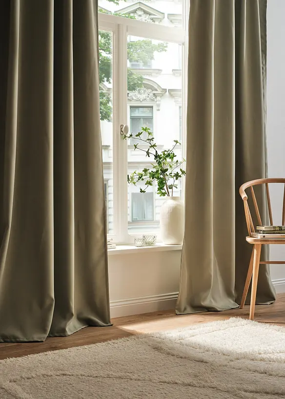 Mörkläggande gardinlängd, flera storlekar (1-pack), bonprix