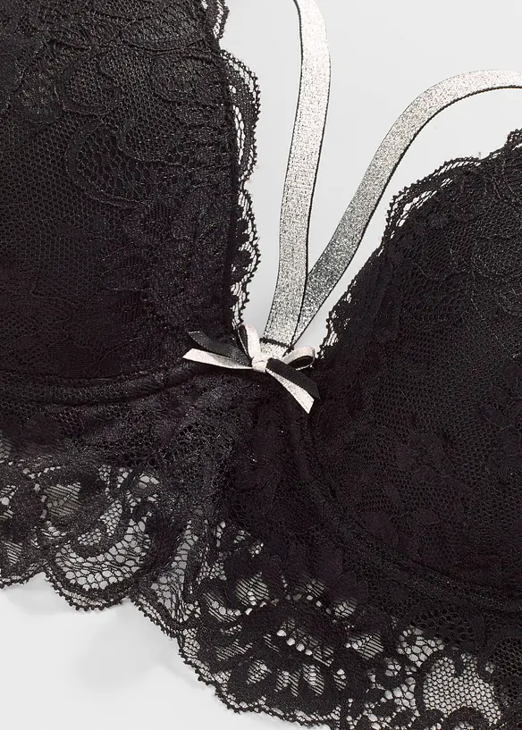 Formpressad BH med glittrande axelband, bonprix