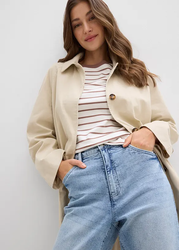 Mom Jeans High Waist, cropped, bonprix