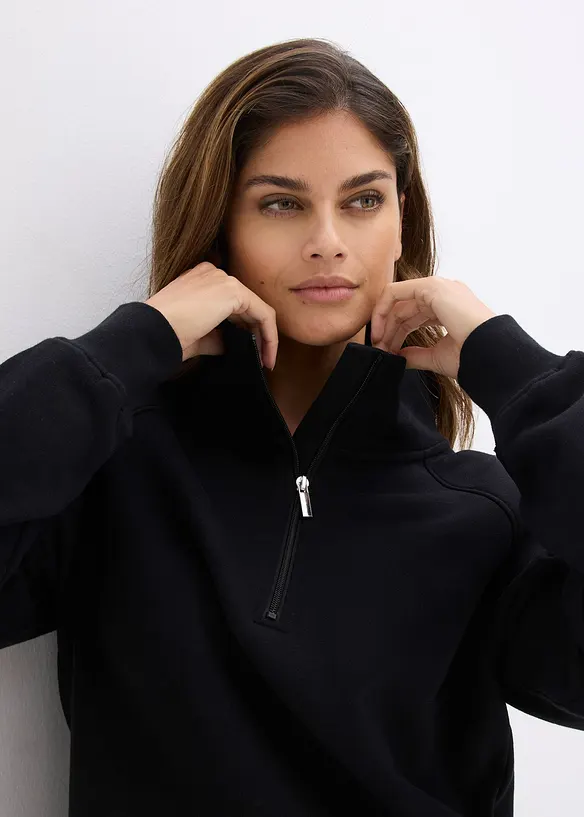 Sweatshirt med bomull, bonprix