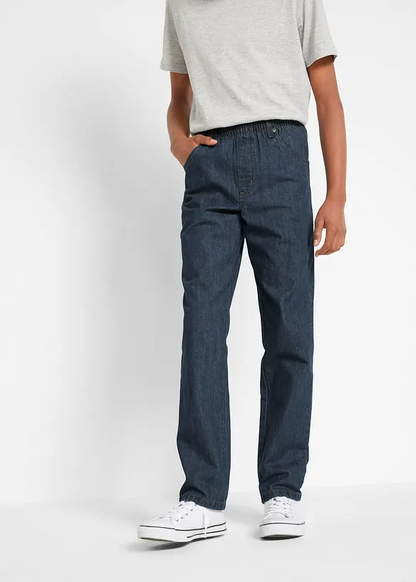 Dra p&aring;-byxa i bomull, Regular Fit, Straight (3-pack), bonprix