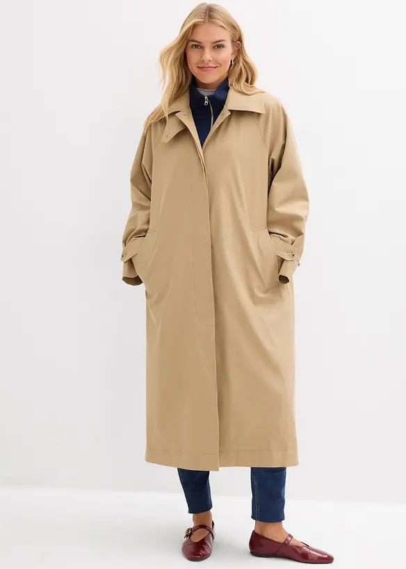 Trenchcoat med slejf, bonprix