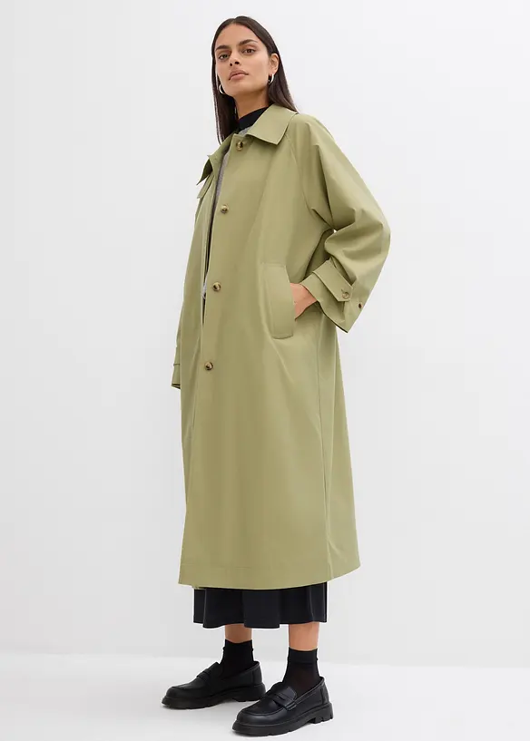 Trenchcoat med slejf, bonprix
