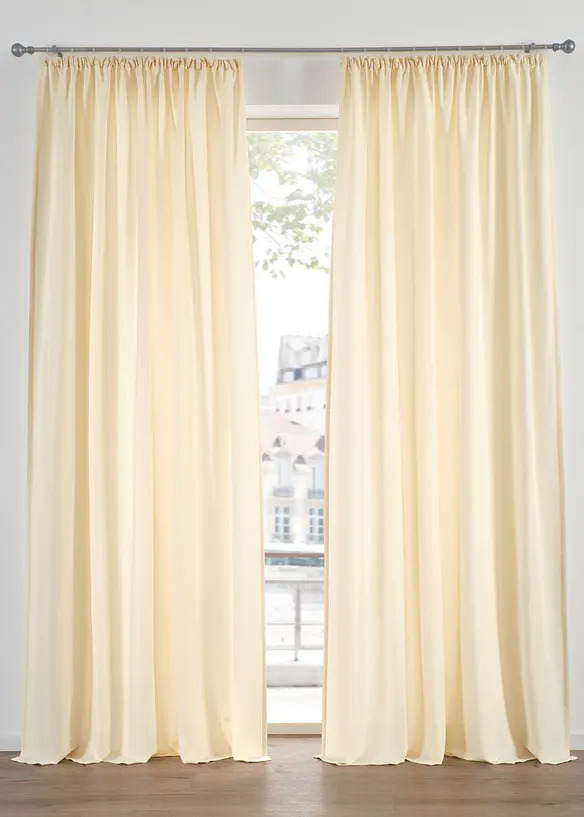 Gardinl&auml;ngd av mikrofibermaterial  (2-pack), bonprix