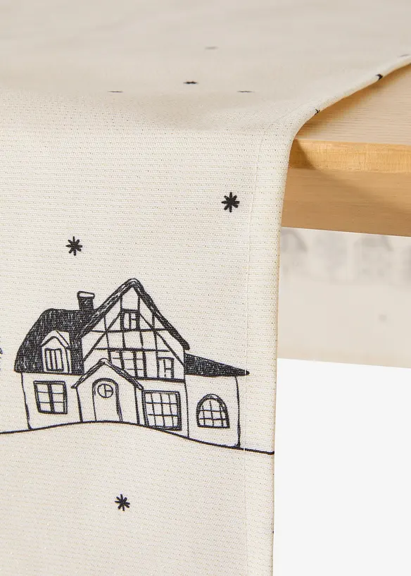 Vattenavvisande bordsl&ouml;pare med husmotiv, bonprix