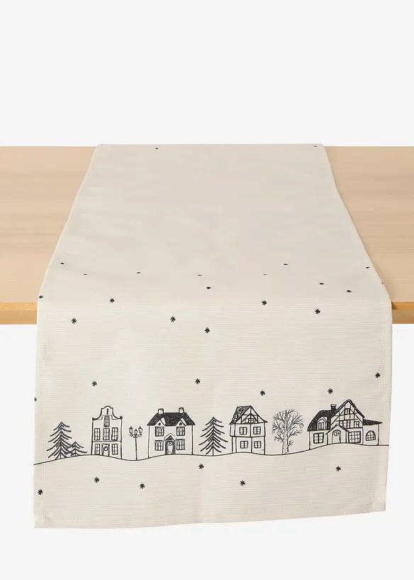 Vattenavvisande bordsl&ouml;pare med husmotiv, bonprix