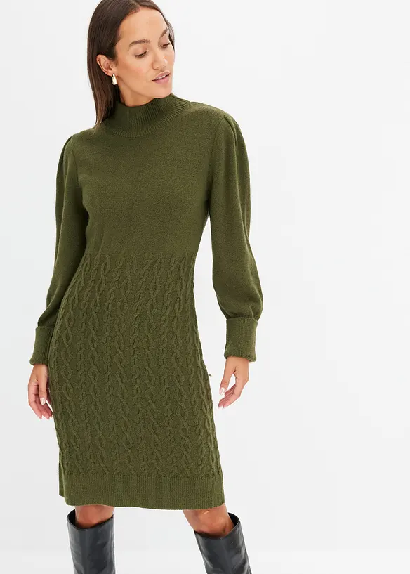 Stickad kl&auml;nning, bonprix