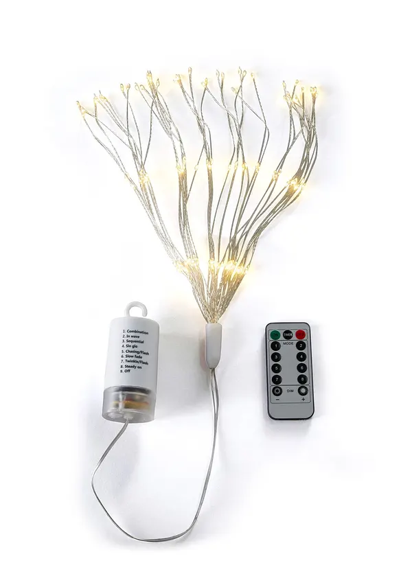 H&auml;ngdekoration i form av stj&auml;rna med LED-belysning (2-pack), bonprix