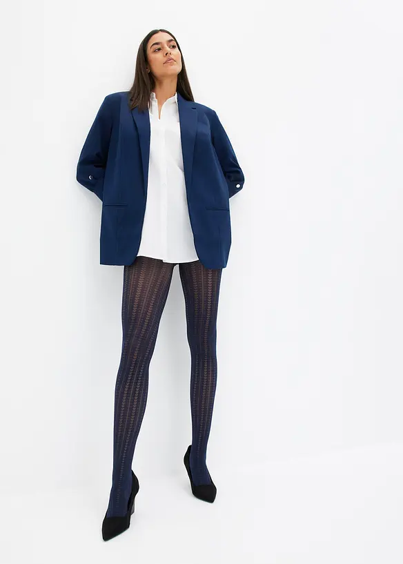 Oversizeblus i bomull med trekvartsärm, bonprix