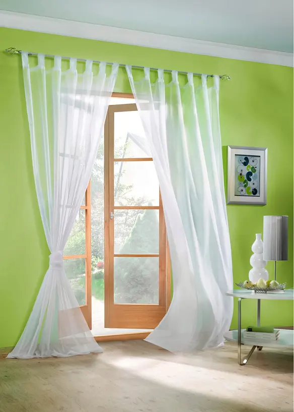 Gardiner av lätt voile (2-pack), bonprix