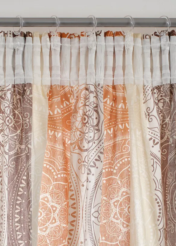 Gardin med &aring;tervunnen polyester och r&auml;nder (1 styck), bonprix