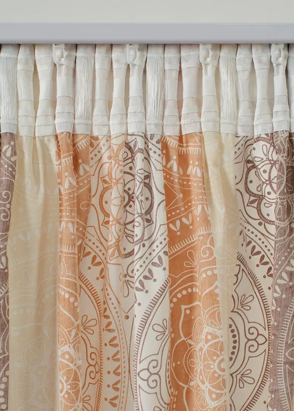 Gardin med &aring;tervunnen polyester och r&auml;nder (1 styck), bonprix