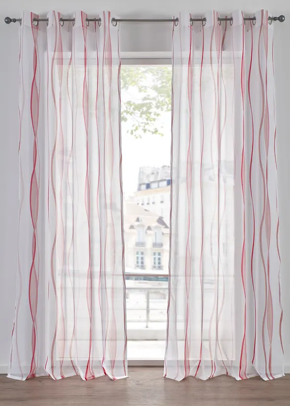 Gardin med v&aring;gm&ouml;nster (1-pack), bonprix