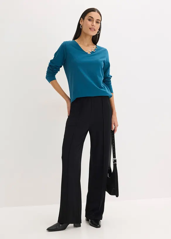 L&aring;ng&auml;rmad topp med &ouml;ljetter, bonprix