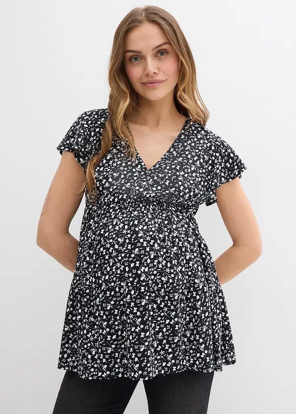 Mamma-/amningsblus i f&ouml;ljsam viskos, bonprix