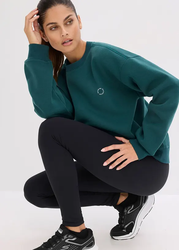 Fodrad oversizesweatshirt, snabbtorkande, bonprix