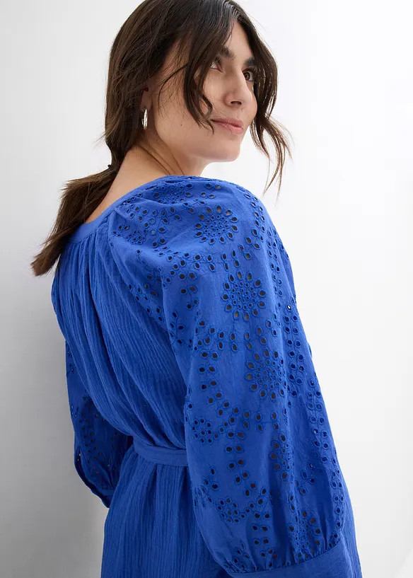 Mammakl&auml;nning i bomullsmuslin med h&aring;lbroderi, bonprix