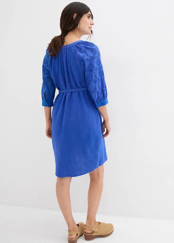 Mammakl&auml;nning i bomullsmuslin med h&aring;lbroderi, bonprix