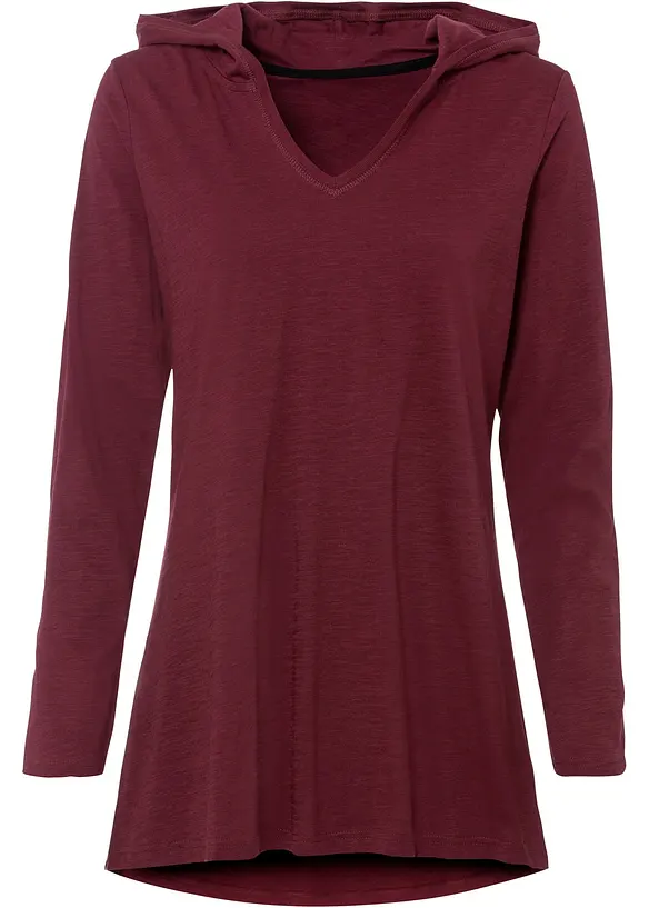 Longshirt med luva, bonprix
