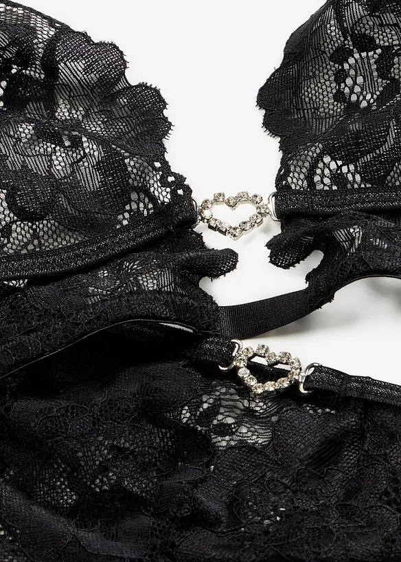 Bralette och stringtrosa ouvert (2 delar), bonprix