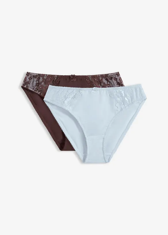 Trosa med fin spets (2-pack), bonprix