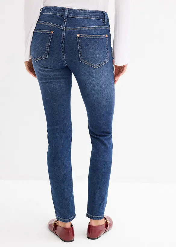 Skinny Jeans Mid Waist i ekologisk bomull, bonprix