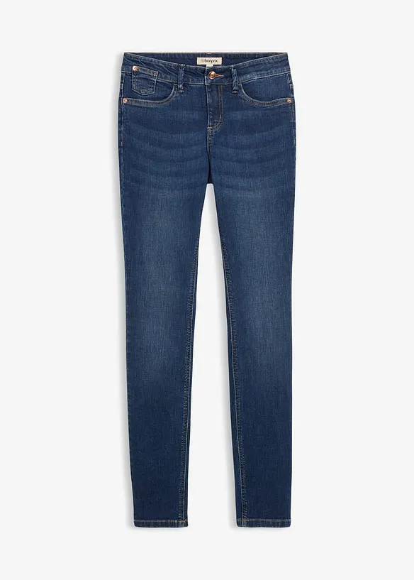 Skinny Jeans Mid Waist i ekologisk bomull, bonprix