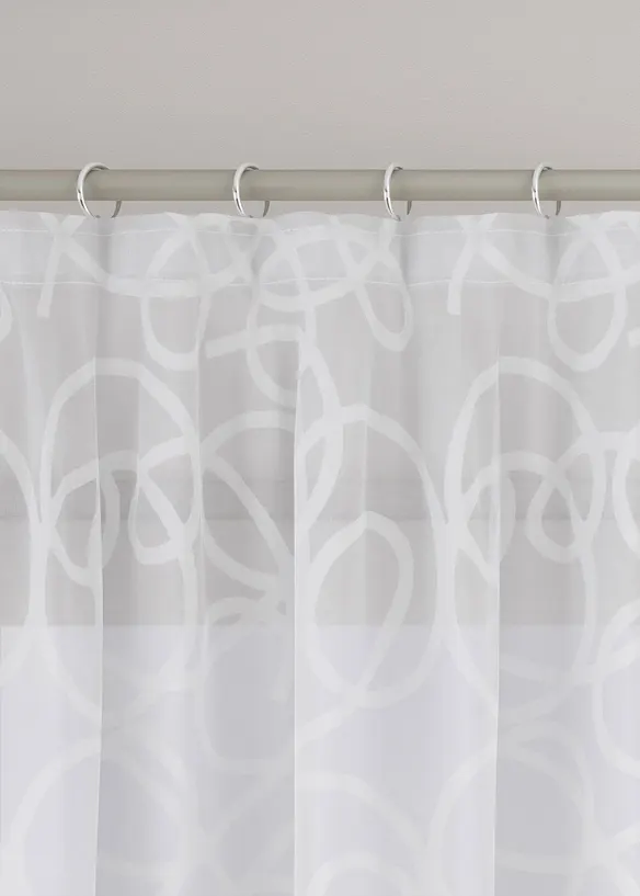 Gardin med tryckt m&ouml;nster och &aring;tervunnen polyester (1-pack), bonprix