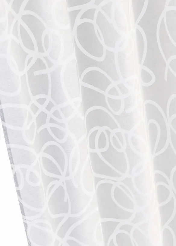Gardin med tryckt m&ouml;nster och &aring;tervunnen polyester (1-pack), bonprix