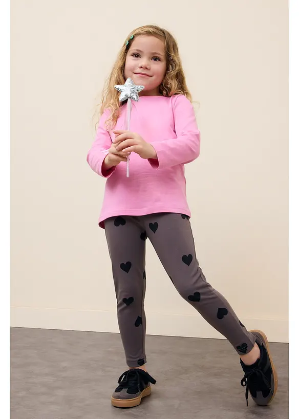 L&aring;ng&auml;rmad topp i ekologisk bomull med stretch (3-pack), bonprix