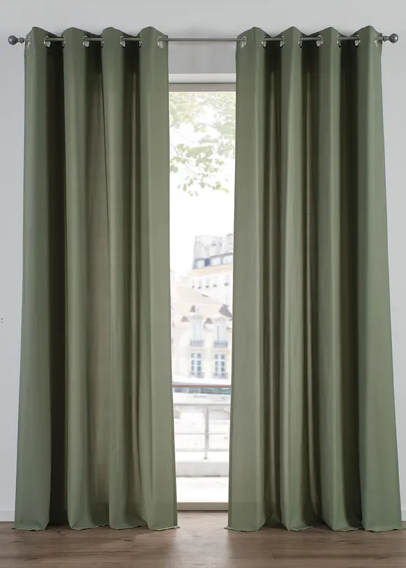 Gardinl&auml;ngd av mikrofibermaterial  (2-pack), bonprix