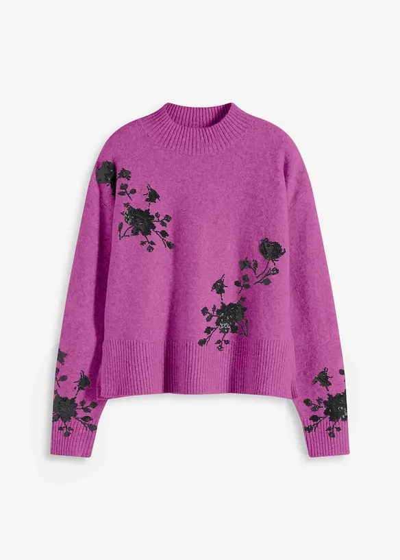 Tr&ouml;ja med paljettbroderi, bonprix