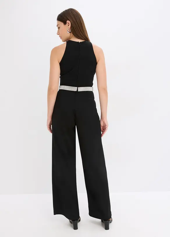 Jumpsuit i kräpp med struktur, bonprix