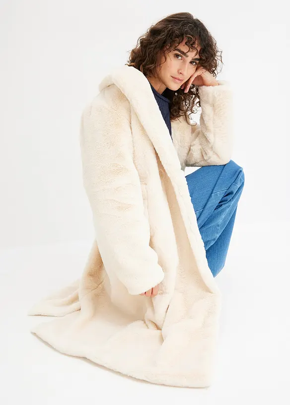 Fuskp&auml;lskappa med krage och slag, bonprix