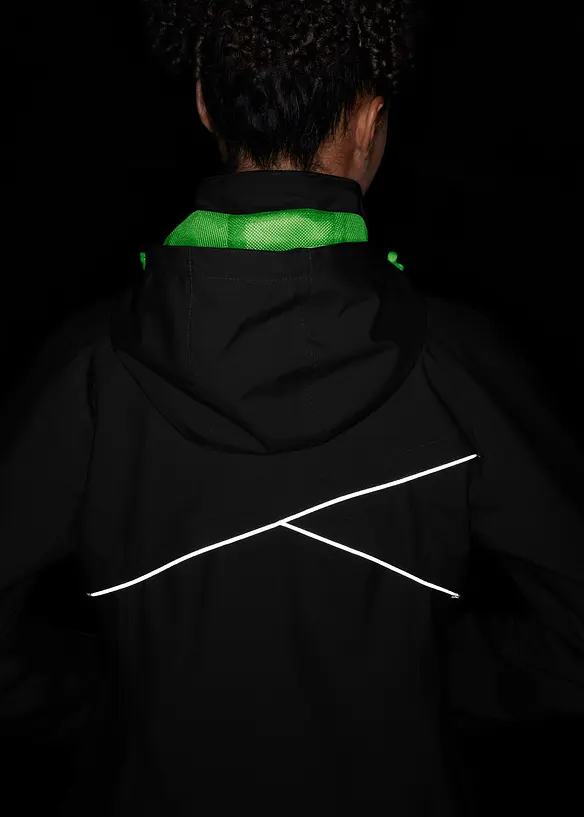 Vattent&auml;t funktionsjacka med reflexdetaljer, bonprix